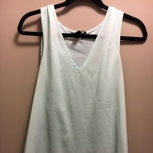Mint green flowy racerback tank